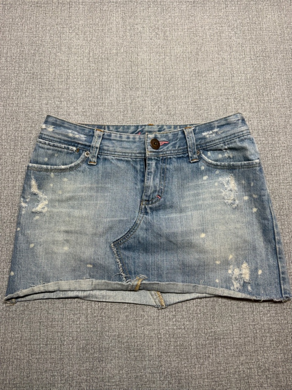 Vintage American Eagle Outfitters Denim Distressed Miniskirt Jean Skirt